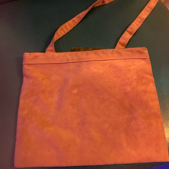 Vintage dark pink Reva Ultra Suede Shoulder Bag Clutch - Picture 3 of 9